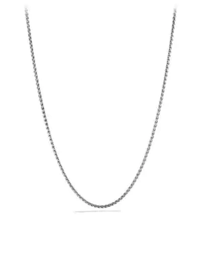 Shop David Yurman Extra Small Wheat Chain Necklace/72" In Silver