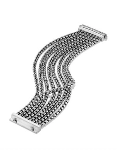 Shop David Yurman Women's Box Chain Eight-row Bracelet In Silver
