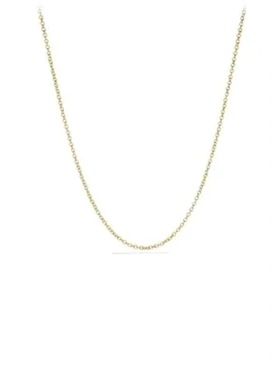 Shop David Yurman Women's Small Cable Rolo Chain Necklace In 18k Yellow Gold