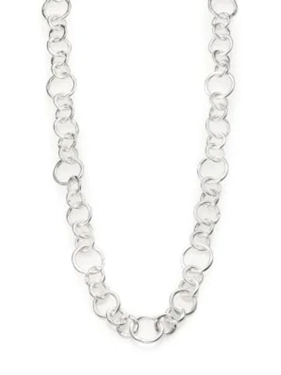 Shop Stephanie Kantis Coronation Large Chain Necklace/42" In Silver