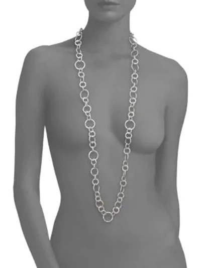 Shop Stephanie Kantis Coronation Large Chain Necklace/42" In Silver