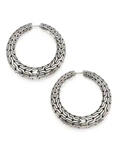 Shop John Hardy Women's Classic Chain Sterling Silver Hoop Earrings