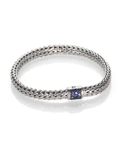 Shop John Hardy Classic Chain Sapphire & Sterling Silver Small Bracelet
