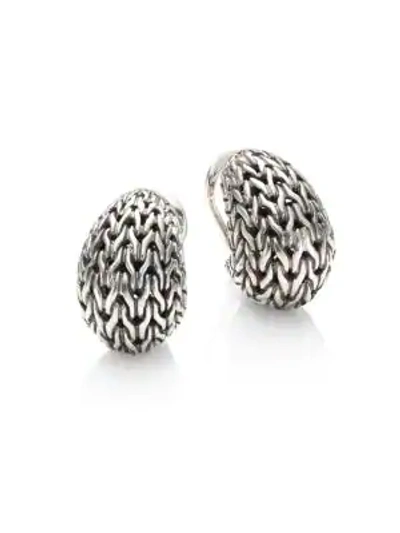 Shop John Hardy Women's Classic Chain Sterling Silver Huggie Earrings