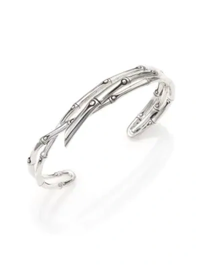 Shop John Hardy Bamboo Sterling Silver Multi-row Cuff Bracelet