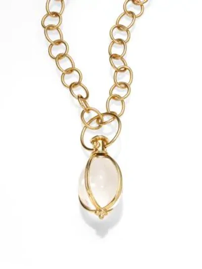 Shop Temple St Clair Classic Rock Crystal & 18k Yellow Gold Amulet