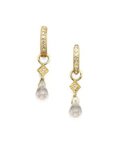 Shop Jude Frances White Topaz, Diamond & 18k Yellow Gold Briolette Earring Charms
