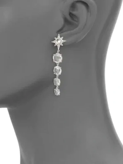 Shop Anzie Aztec Starburst White Topaz, White Sapphire & Sterling Silver Drop Earrings