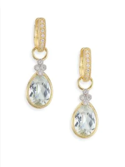 Shop Jude Frances Provence Diamond, White Topaz & 18k Yellow Gold Earring Charms
