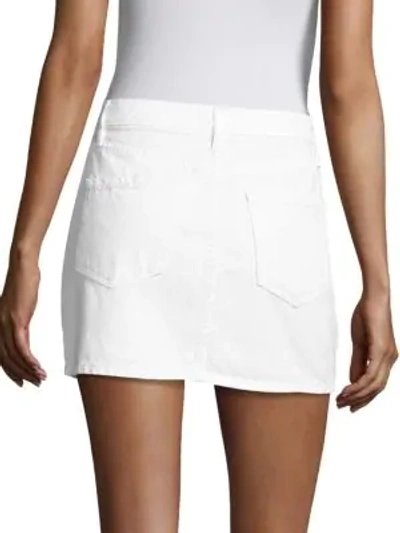 Shop Frame Le Mini White Denim Skirt