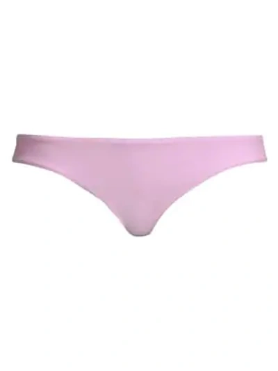 Shop Pilyq Basic Ruched Full Bikini Bottom In Lilac