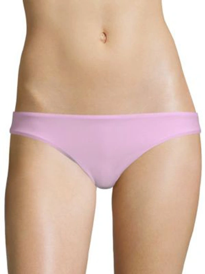 Shop Pilyq Basic Ruched Full Bikini Bottom In Lilac