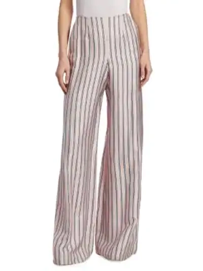 Shop Zimmermann Stripe Wide-leg Pants In Musk Multi Stripe