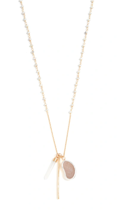 Shop Chan Luu Mystic Layering Necklace In Mystic White Sapphire
