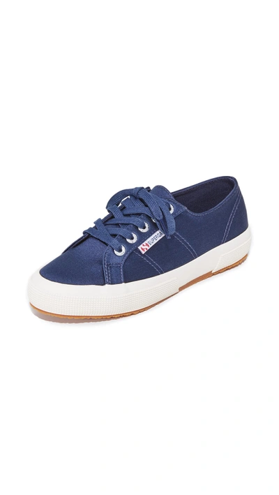 Shop Superga 2750 Satin Classic Sneakers In Navy