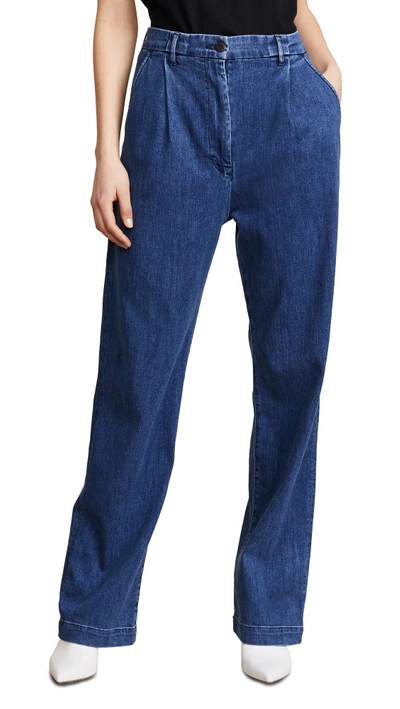 Shop 3x1 Pleated Oversized Trouser Jeans In Rays