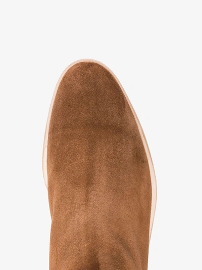 Shop Common Projects Brown Suede Chelsea Boots