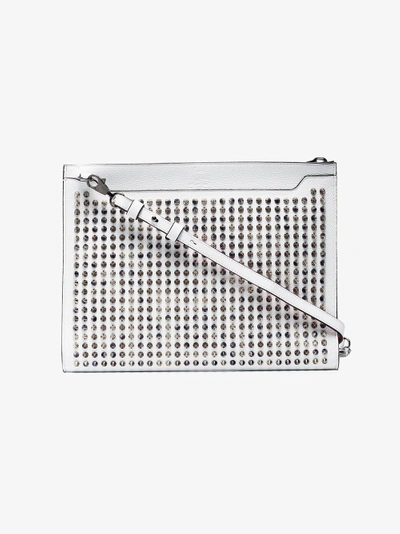 Shop Christian Louboutin 'skypouch' Clutch In White