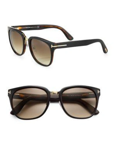 Shop Tom Ford Rock Sunglasses In Black Brown