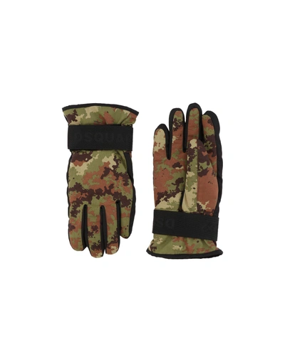 Dsquared2 Gloves In Green