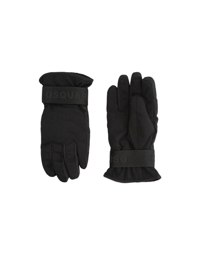 Shop Dsquared2 Man Gloves Black Size 8 Polyamide