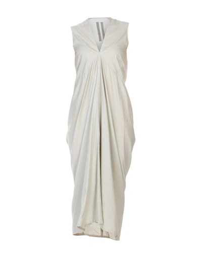 Shop Rick Owens 3/4 Length Dresses In Light Grey