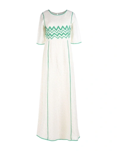 Shop Intropia Long Dresses In Ivory
