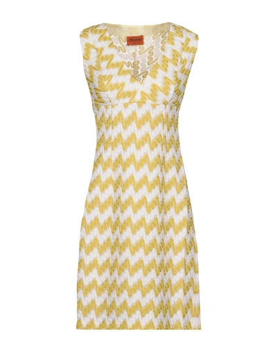Shop Missoni Short Dress In Yellow