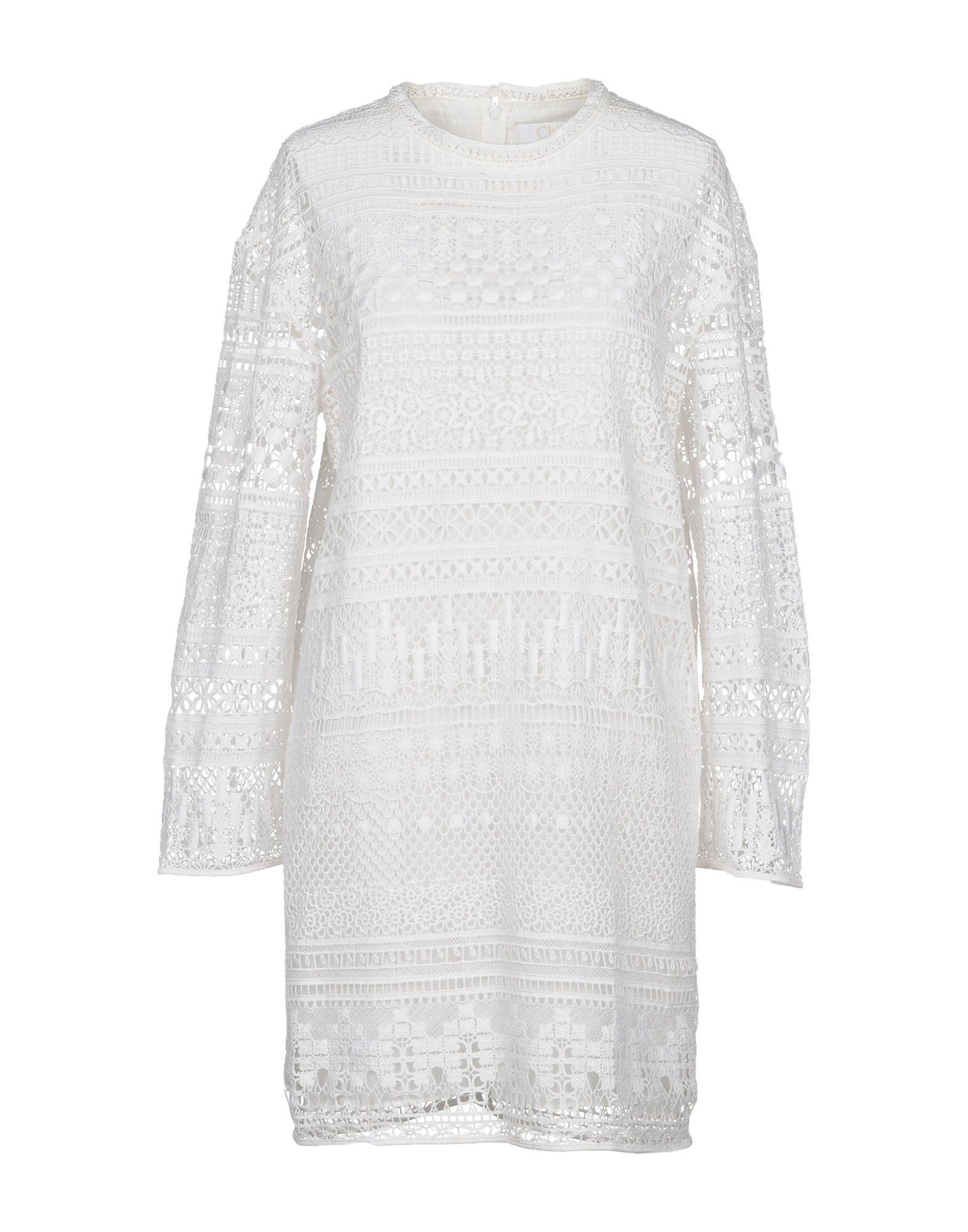 Chloé Short Dress In White | ModeSens
