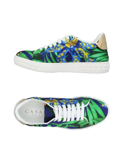 Shop Casadei Sneakers In Green