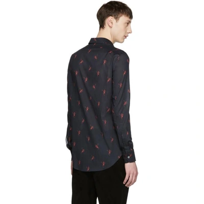 Shop Alexander Mcqueen Black All Over Dancing Skeleton Shirt