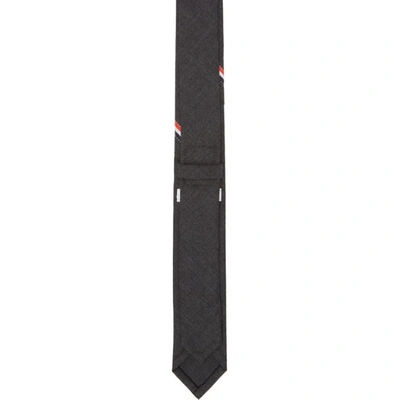 Shop Thom Browne Grey Classic Seamed Tie In 025 Dk Gry