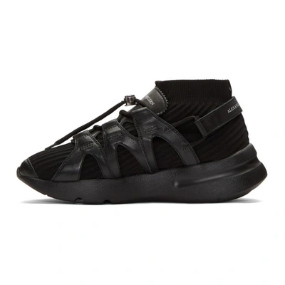 Shop Alexander Mcqueen Black Knit Sock Sneakers In 1000 Black