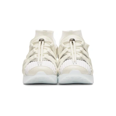 Shop Alexander Mcqueen White Knit Sock Sneakers In 9068whtpan