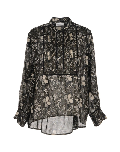 Shop Laurence Bras Floral Shirts & Blouses In Military Green