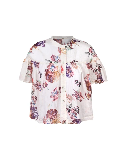 Shop Free People Floral Shirts & Blouses In Ivory