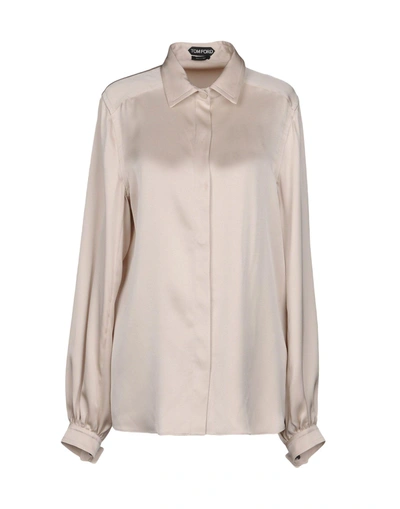 Shop Tom Ford Shirts In Beige