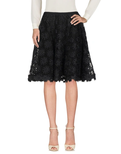 Shop Red Valentino Knee Length Skirts In Black