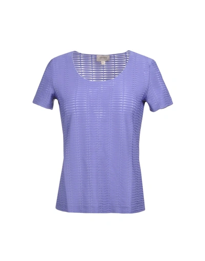 Shop Armani Collezioni T-shirts In Light Purple