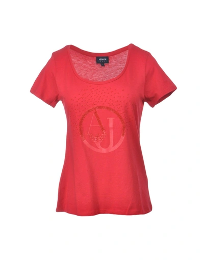 Shop Armani Jeans T-shirt In Red