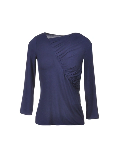 Shop Armani Collezioni T-shirt In Dark Blue
