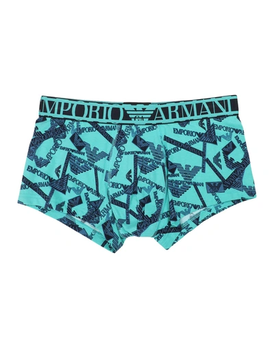 Shop Emporio Armani Boxer In Turquoise