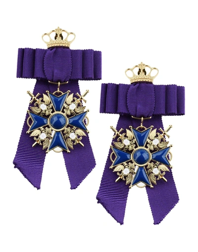 Shop Dsquared2 Earrings In Purple