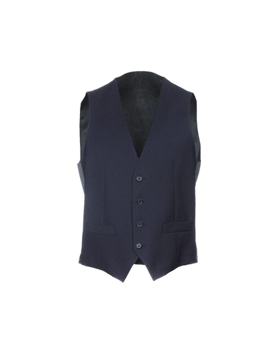 Shop Cc Collection Corneliani Suit Vest In Dark Blue