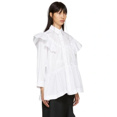 Shop Simone Rocha White Frill Shirt