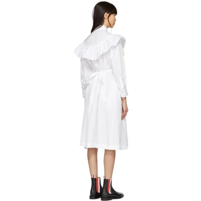 Shop Simone Rocha White Frill Shirt Dress