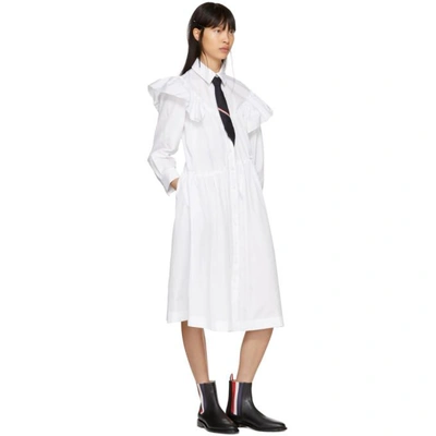 Shop Simone Rocha White Frill Shirt Dress