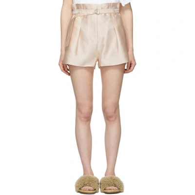 Shop 3.1 Phillip Lim Pink Satin Origami Shorts In Pe652 Pink