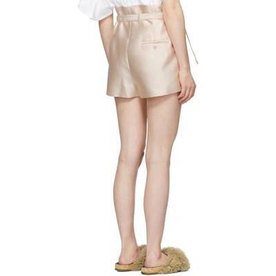 Shop 3.1 Phillip Lim Pink Satin Origami Shorts In Pe652 Pink