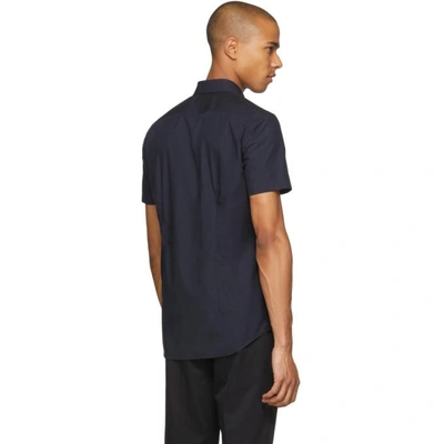 Shop Fendi Navy Short Sleeve 'bag Bugs' Shirt